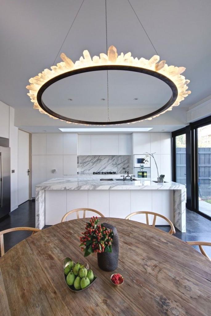 hanging chandelier for dinner table