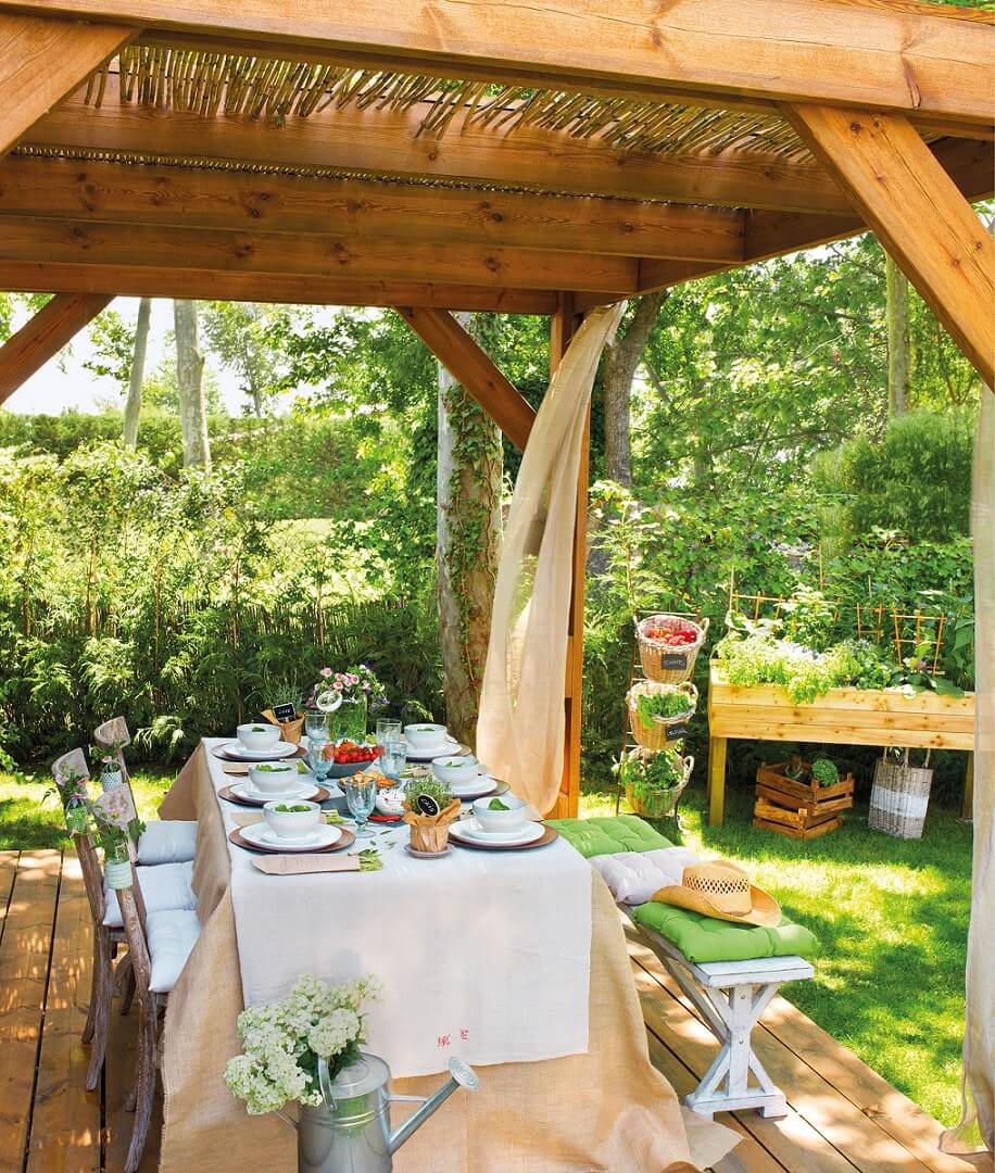 A GAZEBO IN THE GARDEN