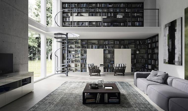 Beautiful and sophisticated two-story home library