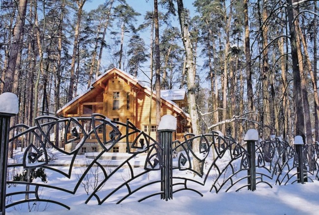 Beautiful decorative forged fence