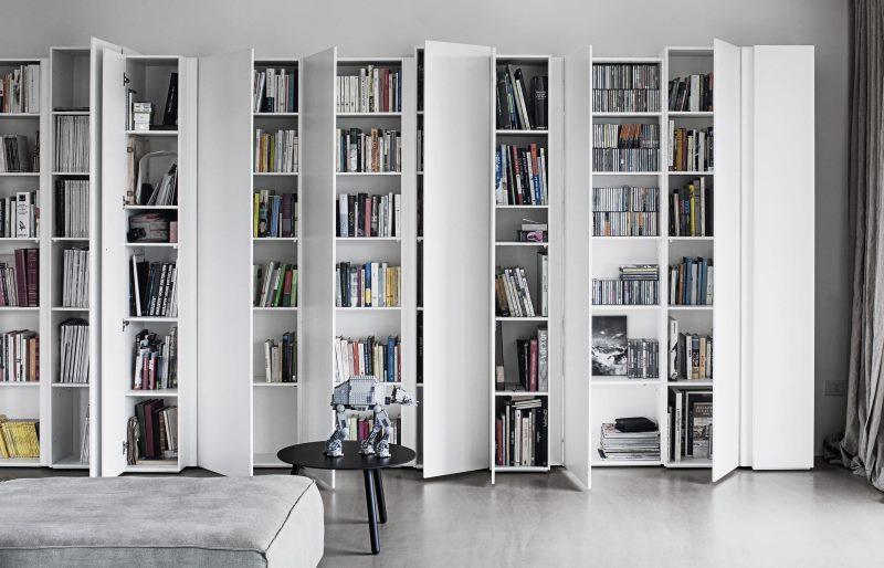 Bookcases with doors will protect books from dust and direct sunlight