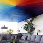 Rainbow painted ceiling