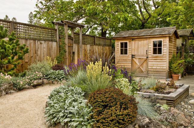 Rustic Shed with Matching Fence