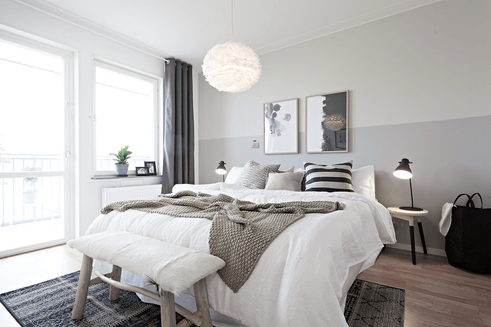 Scandinavian style in the interior of the bedroom