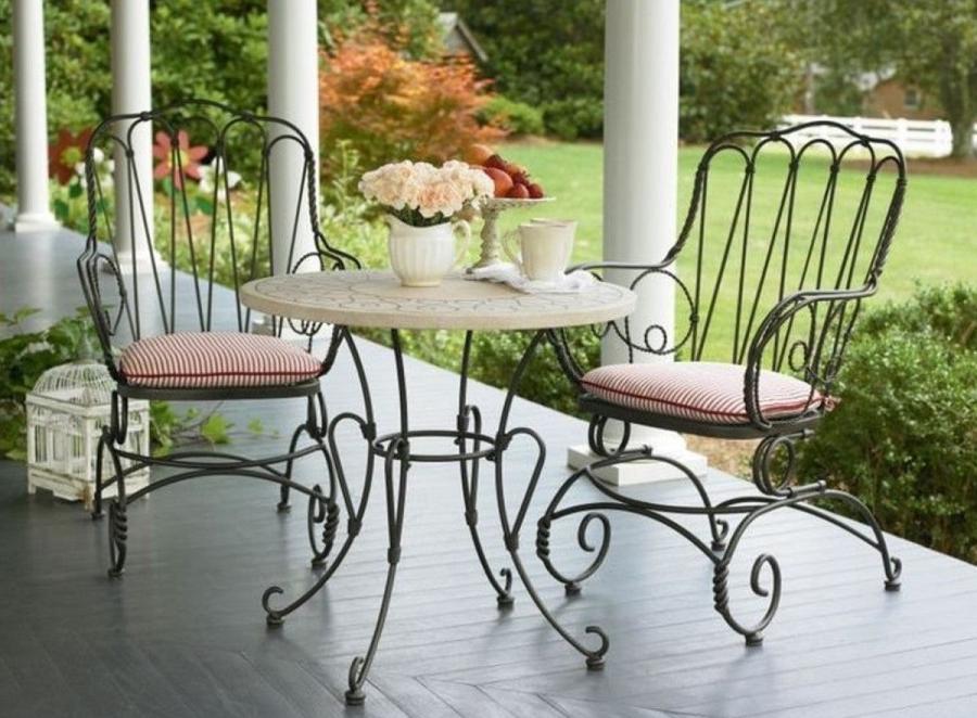 wrought iron dining table for outdoor