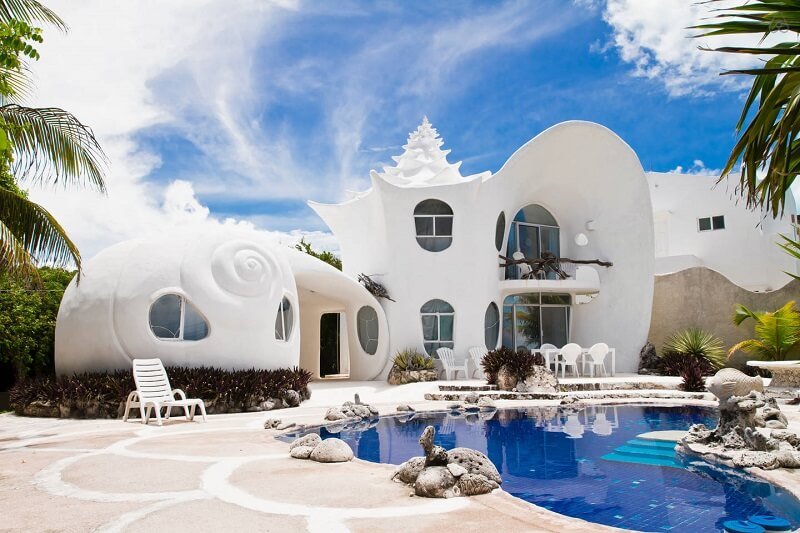 Amazing Shell House in Mexico