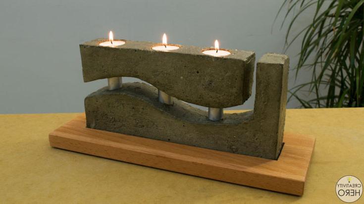 CONCRETE TEA CANDLE LIGHTS HOLDER