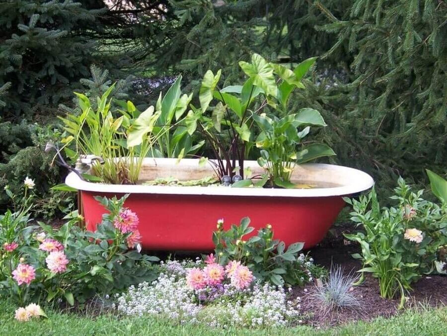 DIY Bathtub herb garden ideas