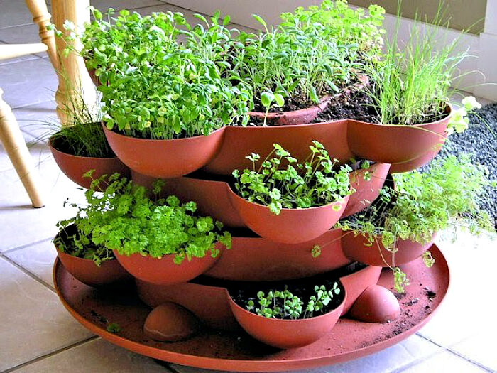 Multilevel herb garden ideas