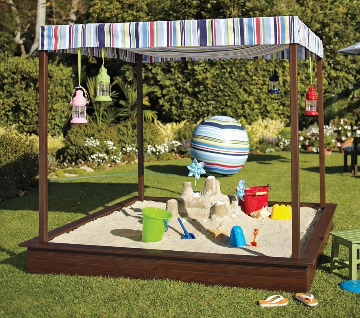 Sandbox without sand awning