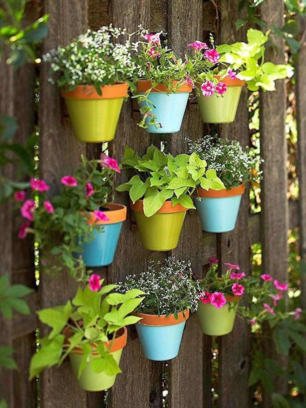 Small plastic flower pots