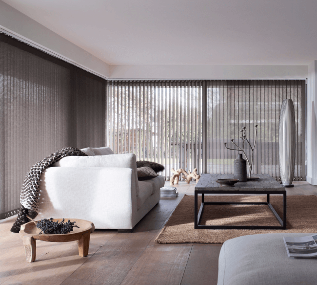 Spacious living room with panoramic windows