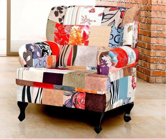 The patchwork will give your upholstered furniture a unique look.