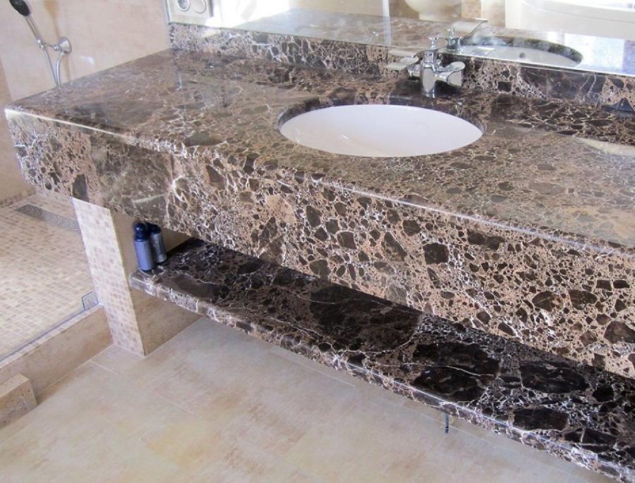 Acrylic stone outwardly is not inferior to natural, but has a wider range of shades