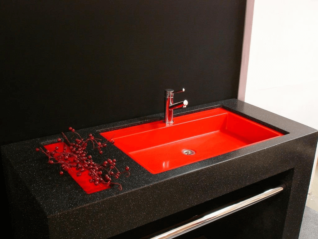 Modern Black Acrylic stone sink