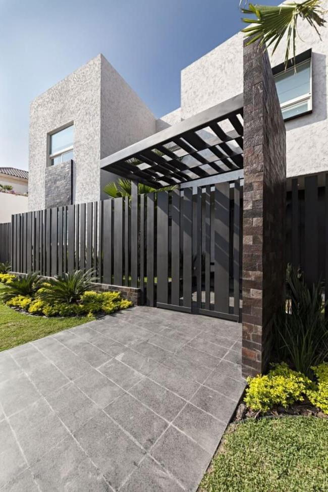 A picket fence is used for fencing residential and industrial facilities