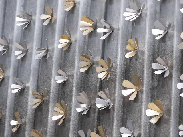 Fine decor of a fence made of corrugated board