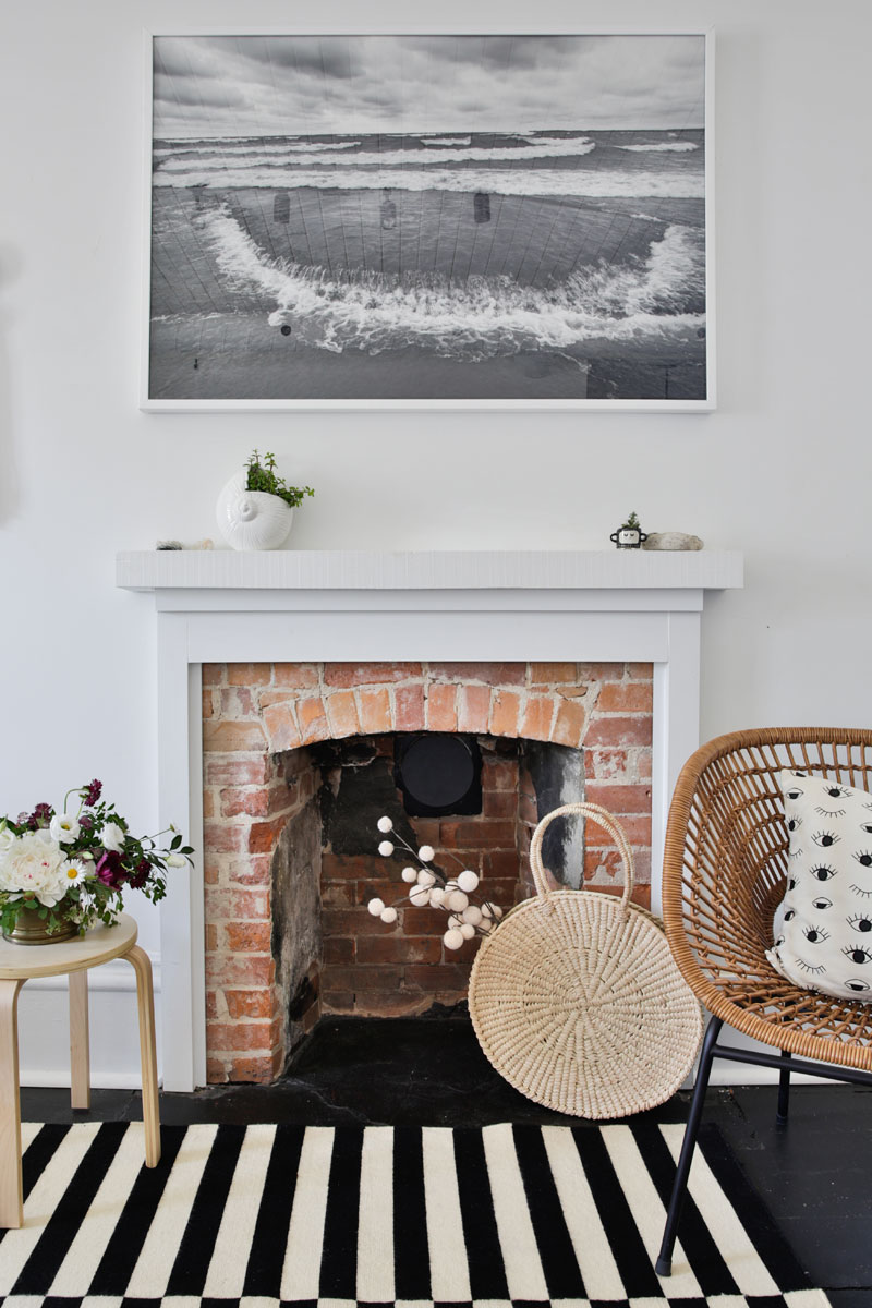 Moulded Mantelpiece Around Original Red Brick