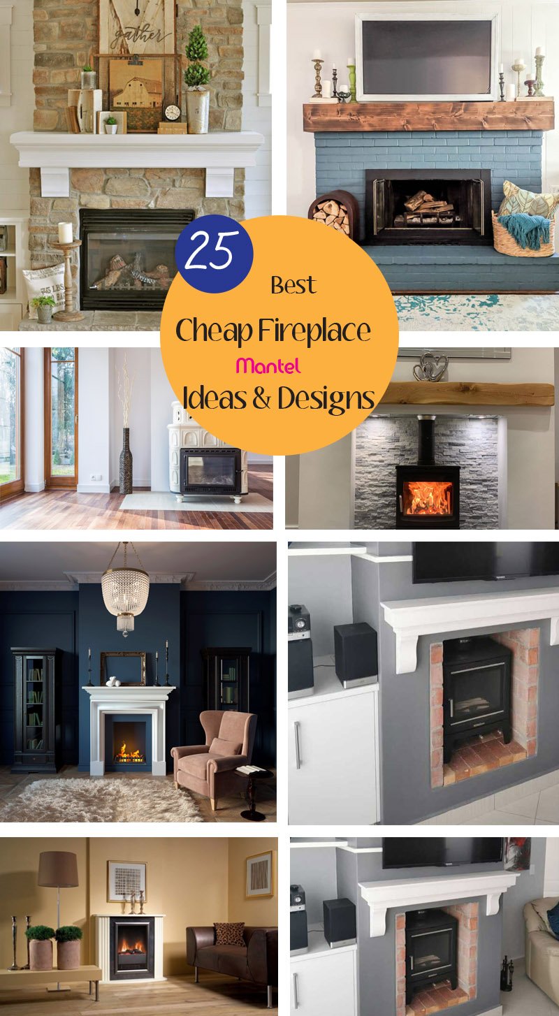 best cheap fireplace mantel ideas