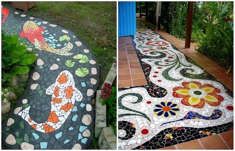 A tile walkway can be stunningly beautiful