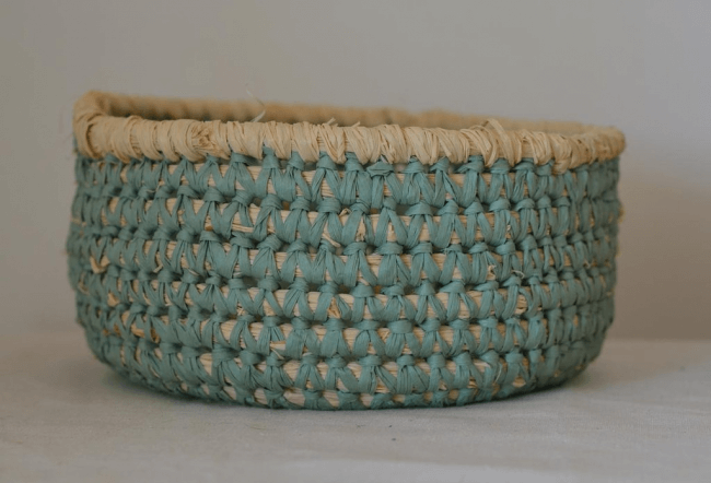 Basket of paper twine