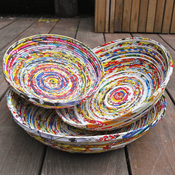 28 Weaving Baskets From Newspaper Tube Ideas - InteriorSherpa