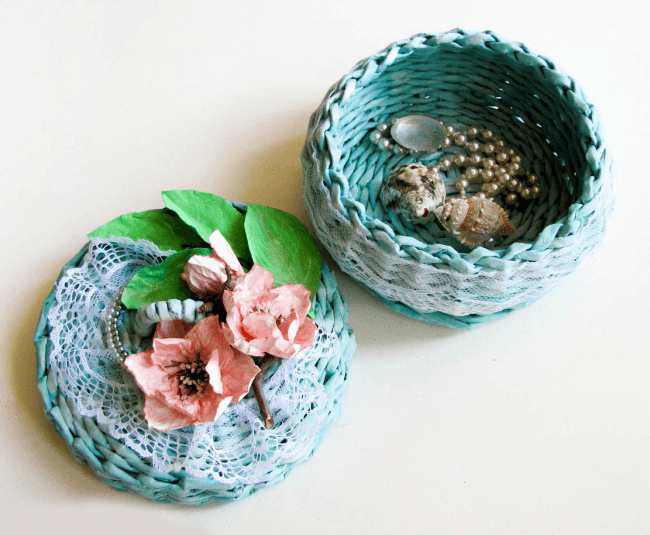 Pretty box decorated with flowers