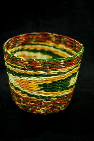 colorful weaving baskets