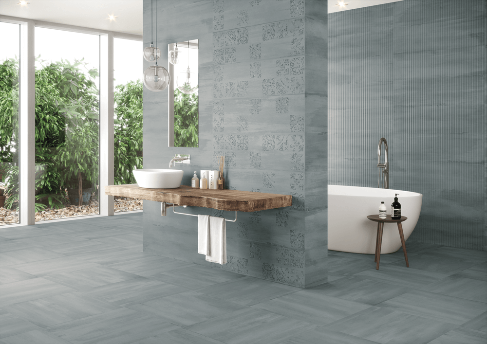 glazed ceramic floor tiles