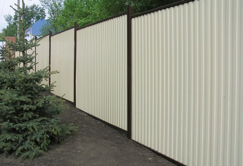 corrugated metal fence