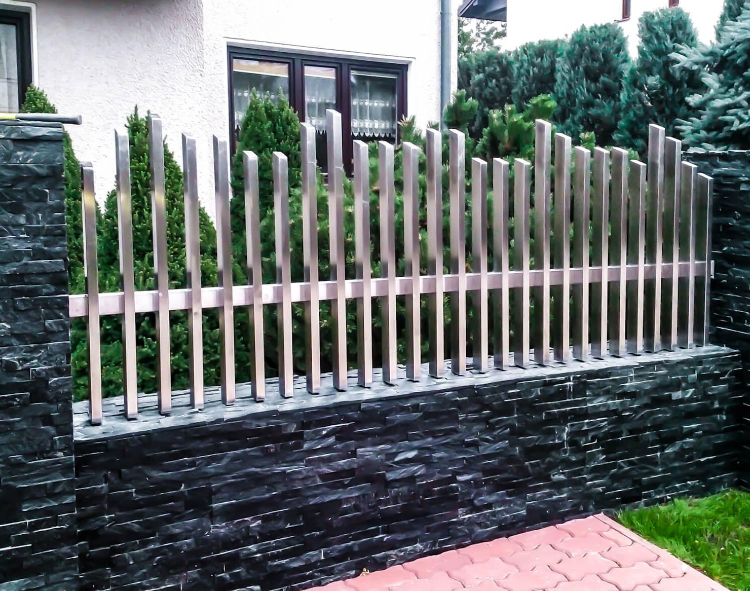 steel and blocks with decorative slate