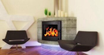 26 Modern Corner Fireplaces to Sneak into a Corner woodpile